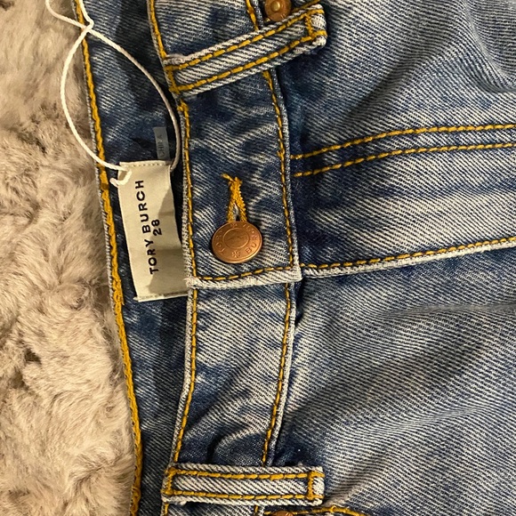 Tory Burch Classic Blue Denim High Waist Jeans - Picture 3 of 4